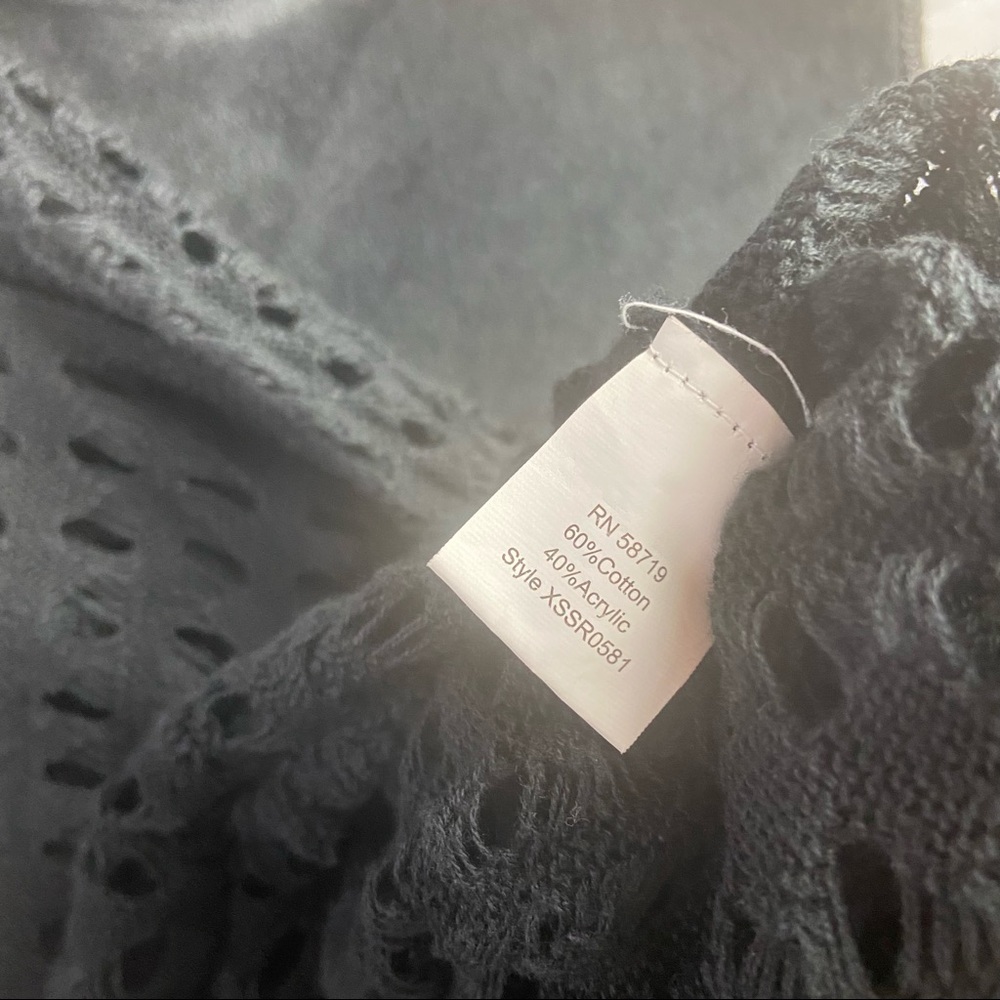 NY Collection Open Knit Cardigan - Picture 5 of 6